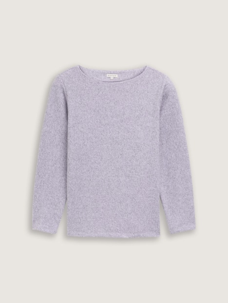 Soft-Touch Sweatshirt mit Knopfdetails