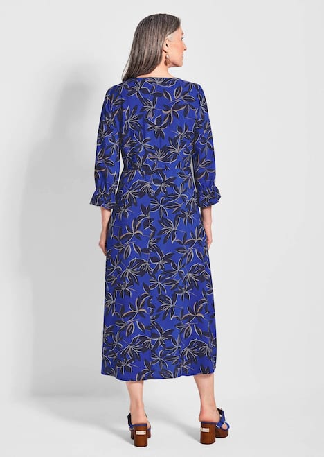 GOLDNER Jurk Jurk in overgooiermodel met een bloemenprint