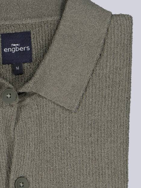 engbers Herren Kurzarm-Hemd uni , Oliv