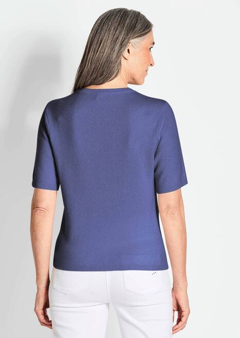 GOLDNER Pullover van kasjmier met ronde hals Pullover van kasjmier met korte mouwen en ronde hals