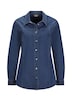 GOLDNER Denim overhemdblouse Jeansoverhemd van katoen-stretch