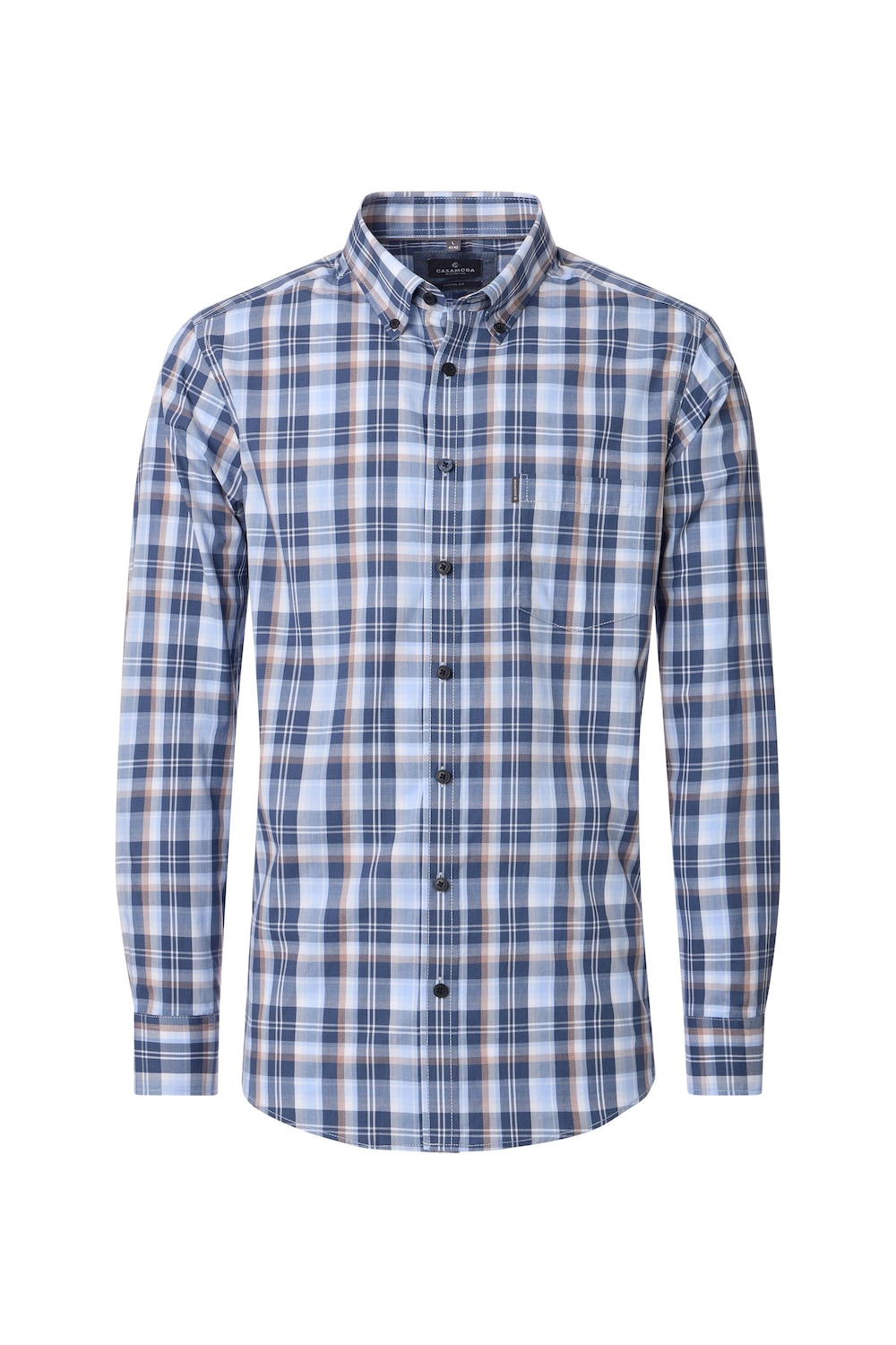 Freizeithemd Langarm kariert Casual Fit