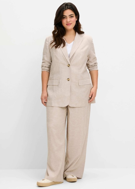 Blazer Langarm Uni Reverskragen
