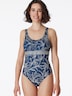 Schiesser Damen Badeanzug Schwimmer - Ocean Swim - blau, weiß
