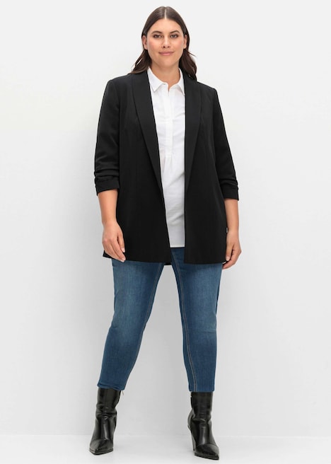 Longblazer Langarm Uni Schalkragen