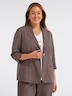 Leinen-Blazer 3/4-Arm Reverskragen
