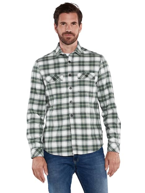 engbers Herren Langarm-Hemd kariert , Gruen