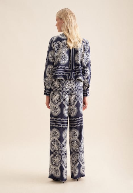 Damen Hose - Tuchprint