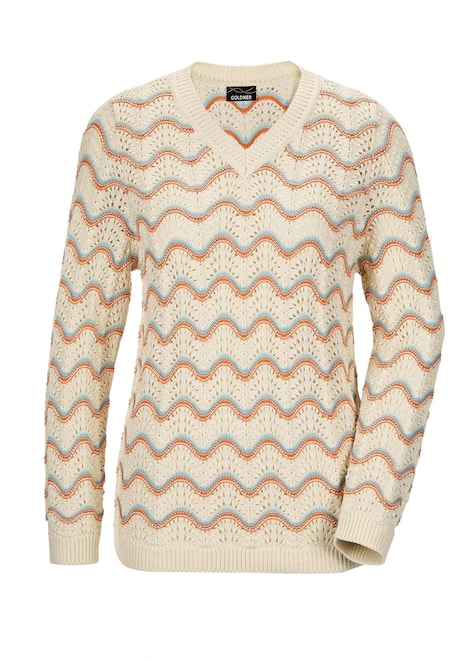 Eleganter Ajour-Pullover