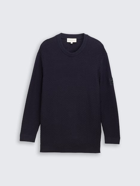 Strickpullover mit Rundhalsausschnitt