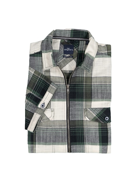 Herren Hemd kariert , Gruen