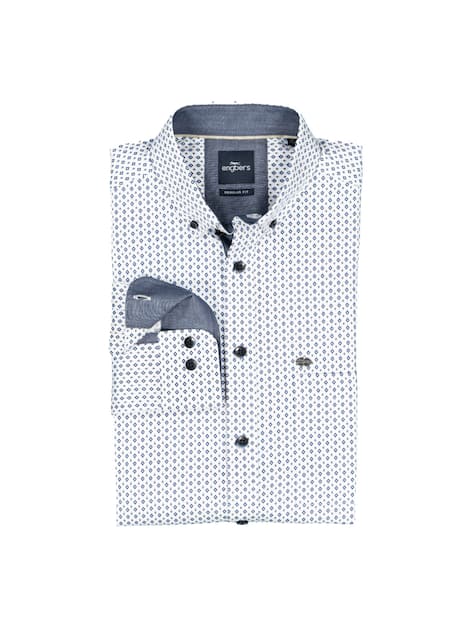 engbers Herren Langarm-Hemd gemustert , Hellblau