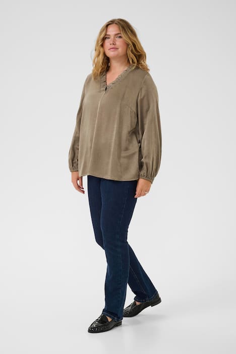 Langarm-Bluse Regular fit