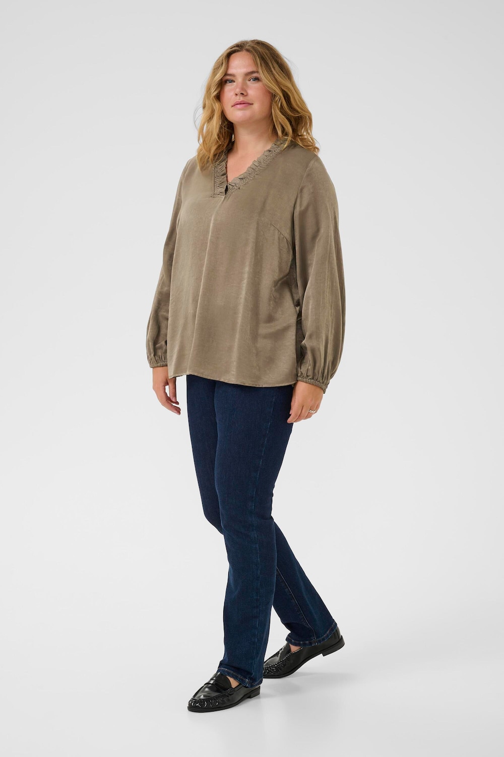 Langarm-Bluse Regular fit