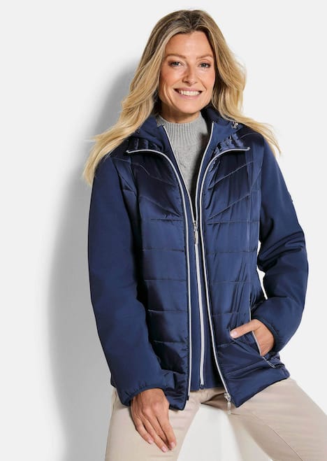 Stepp-Winterjacke mit Kapuze