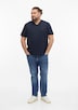 Baumwoll-T-Shirt mit Logo-Print und V-Neck
