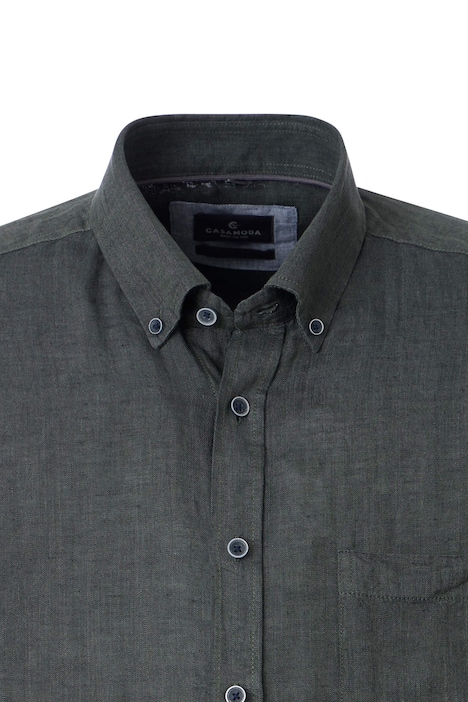 Leinenhemd Kurzarm uni Casual Fit