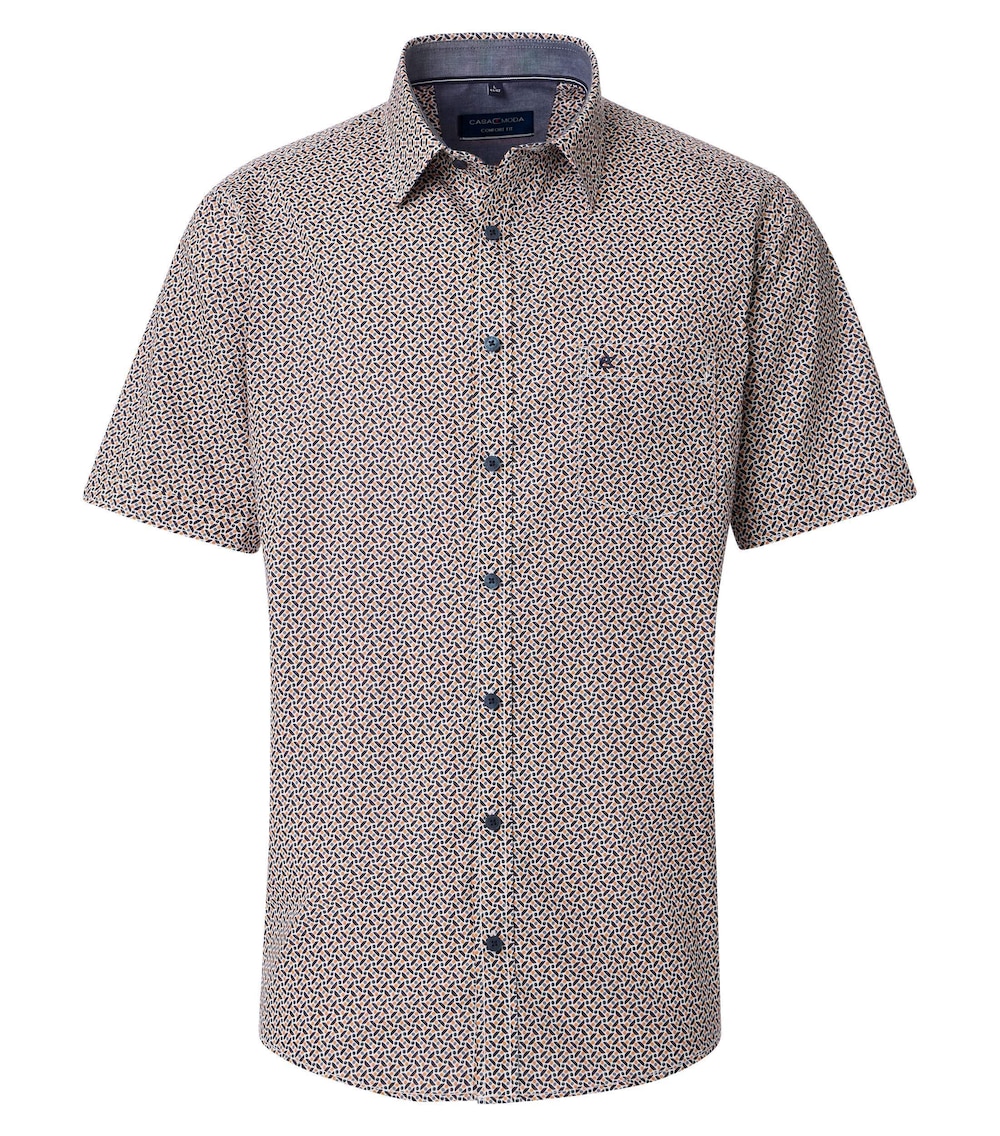CASAMODA Freizeithemd Kurzarm Print Comfort Fit