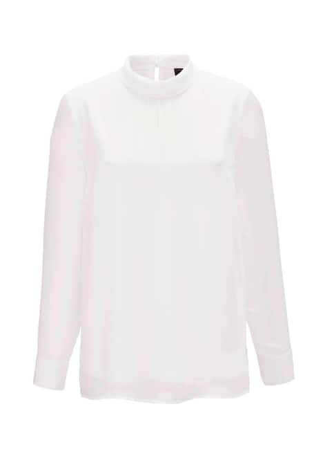 Figurschmeichelnde Schlupfbluse mit modischer Kragenverarbeitung