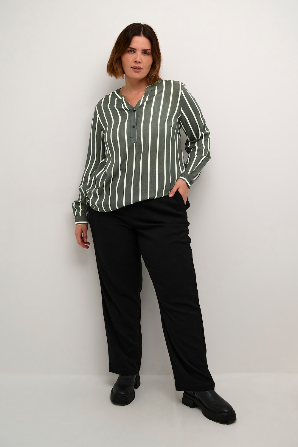 Langarm-Bluse Regular fit