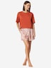 Schiesser Damen Pyjamahose Mix Relax orange,rosa