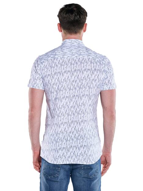 engbers Herren Kurzarm-Hemd gemustert , Brilliantblau