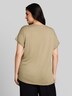 Loose Fit T-Shirt im Material-Mix