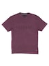 Herren Rundhals T-Shirt mit Logo , Bordeaux
