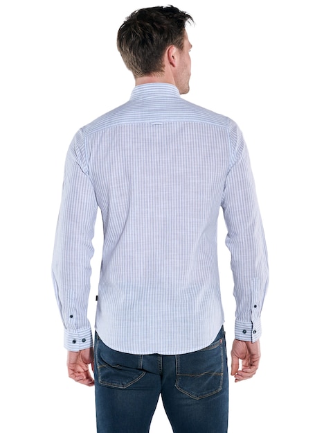 Herren Hemd gemustert , Brilliantblau