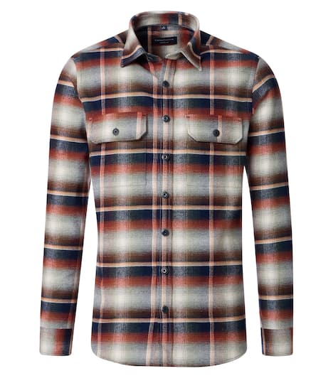 Hemdjacke uni Casual Fit