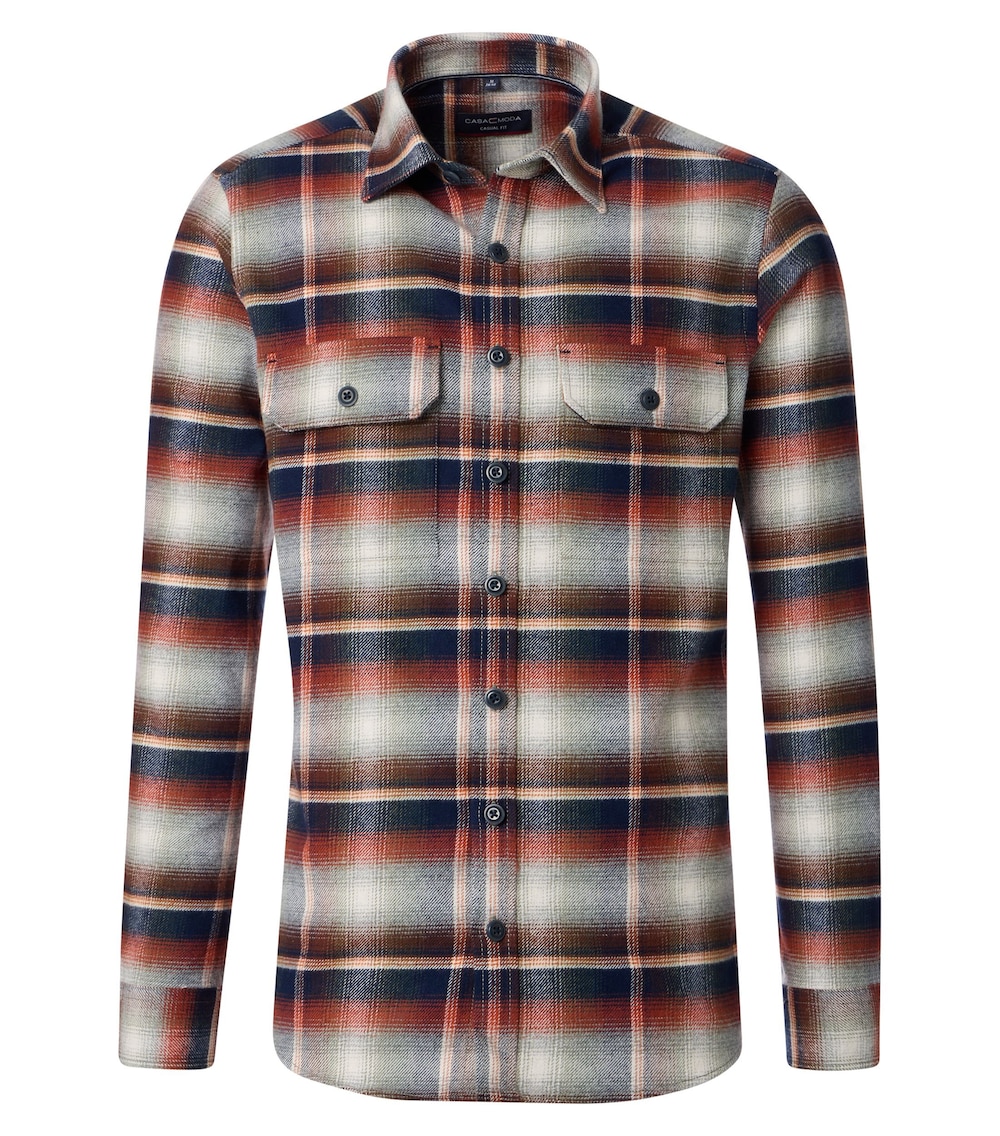 Hemdjacke uni Casual Fit