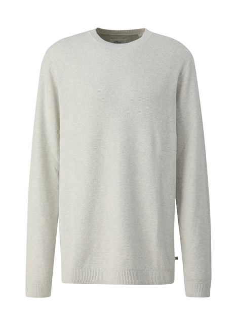 Struktur-Pullover aus 100% Baumwolle
