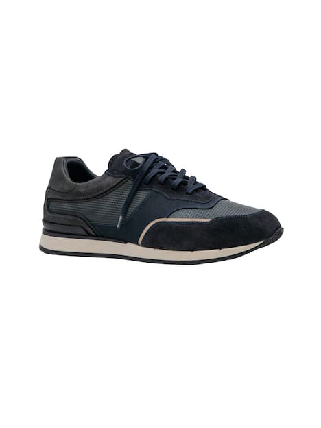 engbers Herren Ledersneaker sportiv , Marineblau