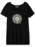 Longshirt Extra lang Sonstiges Muster Ohne Kragen