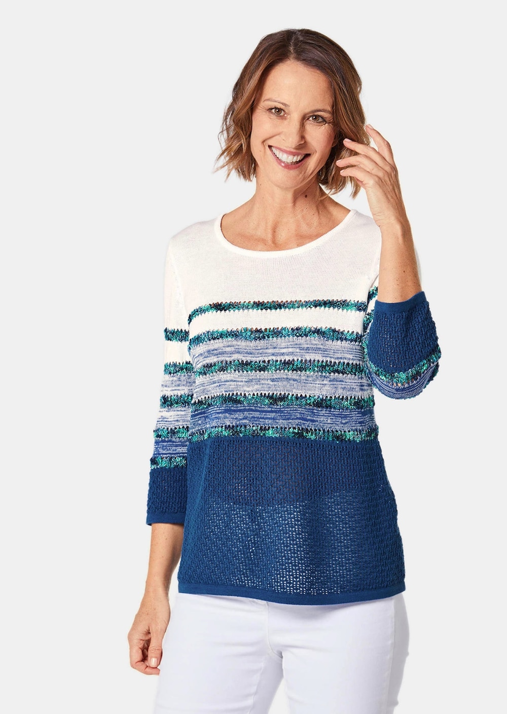 Leichter Pullover mit tollem Ringelmuster