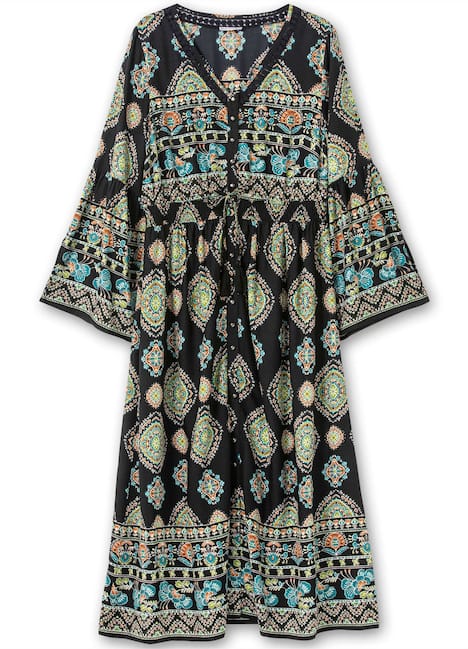 Maxikleid Langarm Sonstiges Muster