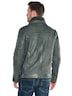 Herren Lederjacke aus Lammleder mit abnehmbarer Blende , Oliv
