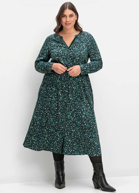 Blusenkleid Langarm Print