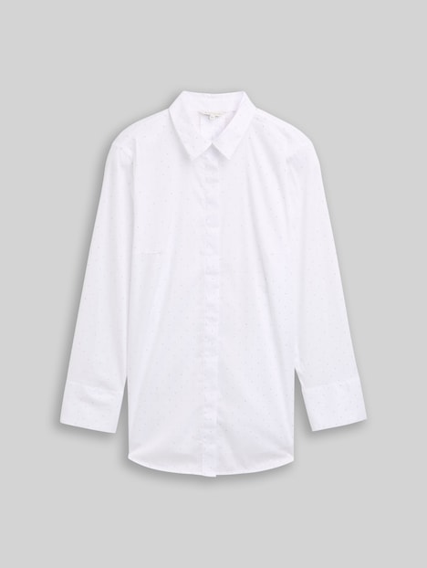 Loose Fit Bluse mit Strasssteinen