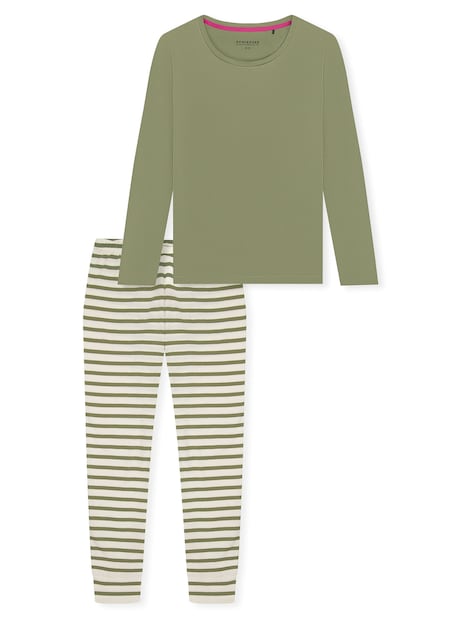 Schiesser Damen Pyjama Casual Essentials linde