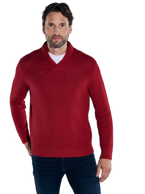 engbers Herren Pullover regular , Feuerrot