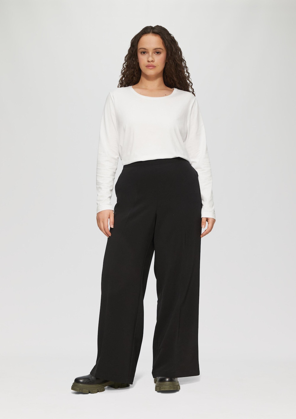 Wide-Leg-Hose mit elastischem Bund