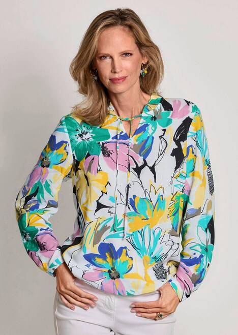 Viscose blouse met bloemenprint