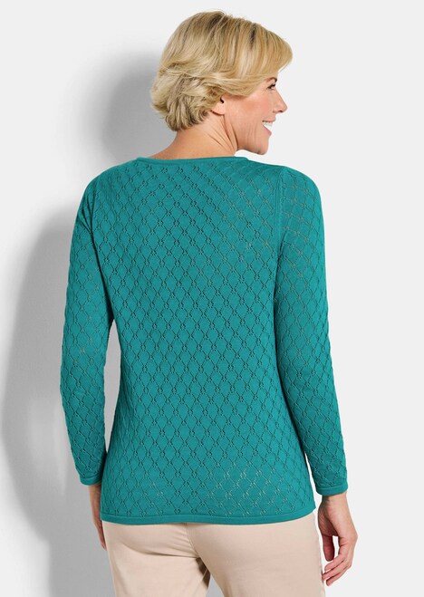 Gebreide trui met honingraatstructuur