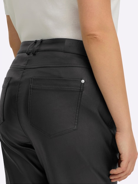Hose Lederimitathose mit geradem Bein Formbund Uni