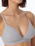 Schiesser Damen Bügelloser BH Pure Rib - grau-mel.