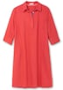 Blusenkleid 3/4-Arm Uni Hemdkragen