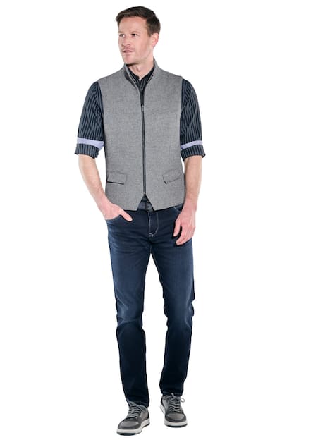 engbers Herren Weste , Silbergrau