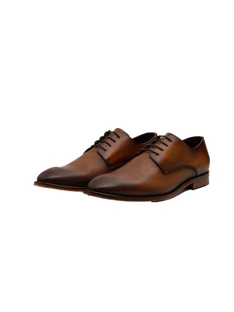 engbers Herren Halbschuh aus Leder , Cognac