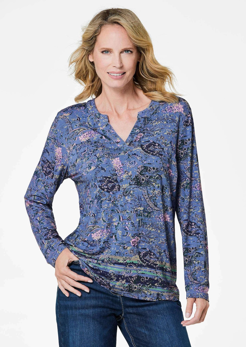 Langarmshirt mit Paisleymuster